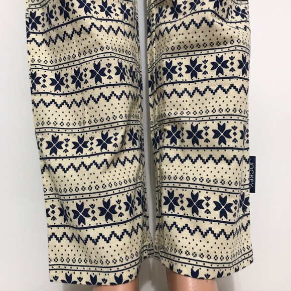 Jockey Snowflake Print Navy Silk Bow Pyjama Pant - Picture 3 of 9